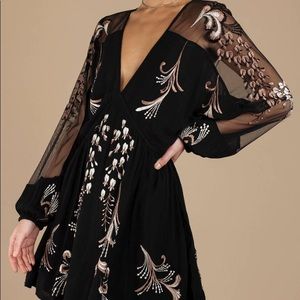 Free People Bonjour Embroidered Dress